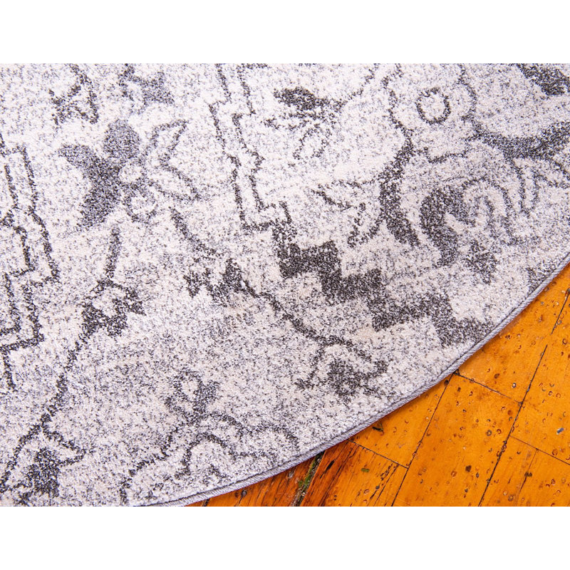 Jacquard Geometric Indoor Rug, Round 6'