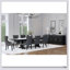 Chaise d'appoint rembourrée en tissu gris et noir avec dossier à oreilles et design ergonomique Gillian-741165772