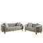 Portofino Luxe Velvet 2-Piece Sofa & Loveseat Set with Gold Base-67546087