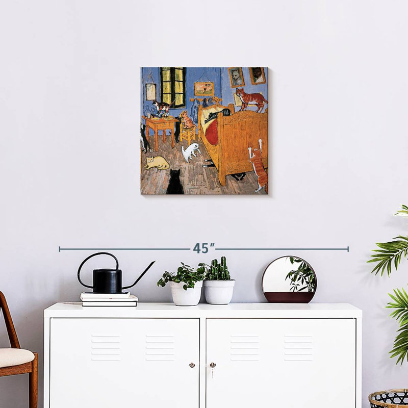 Van Gogh Arles Cat, 20" H x 20" W