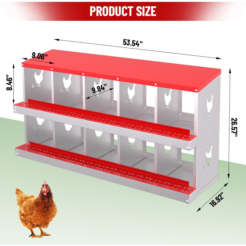 Metal Nesting Boxes, Red