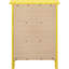 Table de chevet jaune à 3 tiroirs, pratique et fonctionnelle moderne avec tiroirs sans assemblage requis