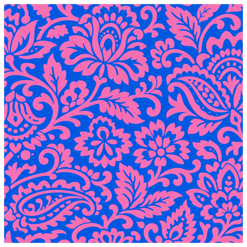 Couvertures damassées florales roses, 50in W x 60in H
