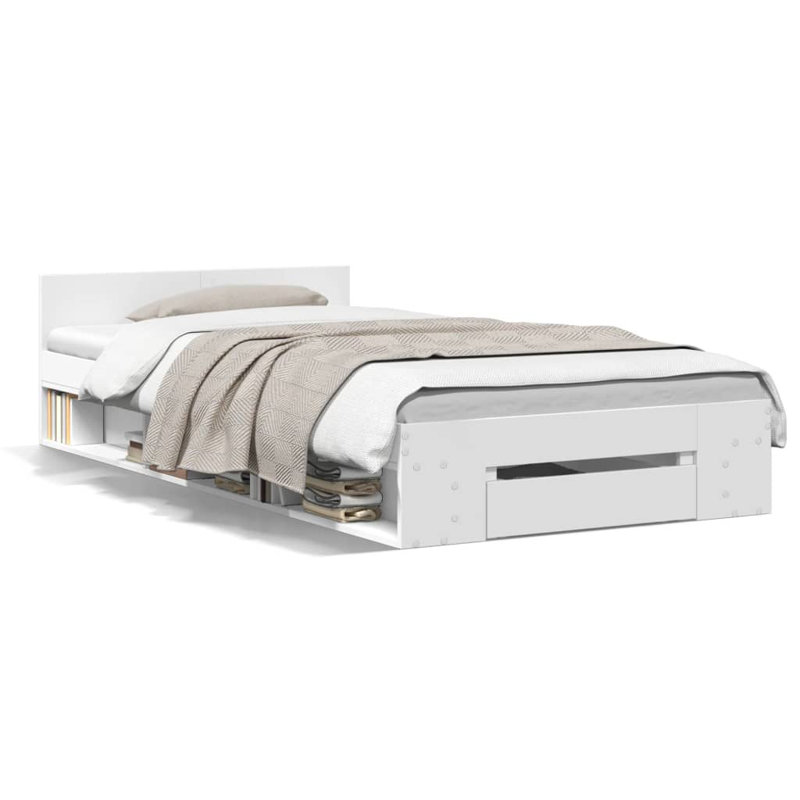 Obyrne Bed, White, 90 x 200cm