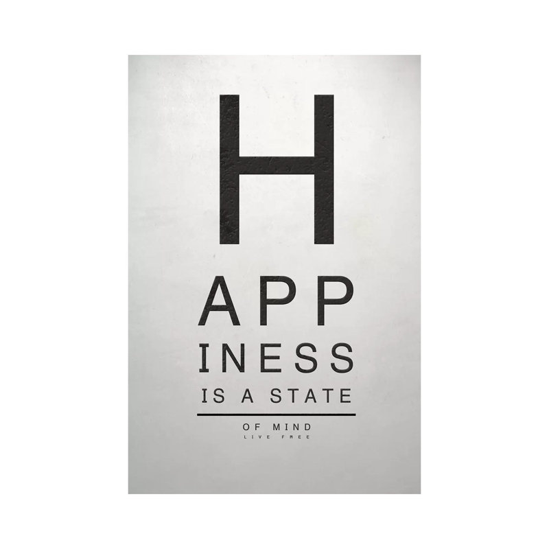 «Inspirational Eye Chart I» par SD graphiques Studio - Art textuel sur toile tendue, H 18 po x l 12 po x 1,5 po