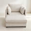 Upholstered Chenille Accent Chair With Footstool-1865866202