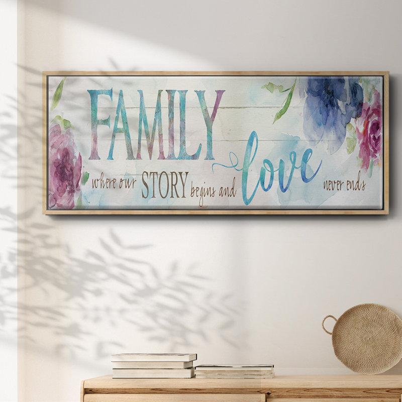 Family Love Story - toile encadrée, H 20 po x l 50 po