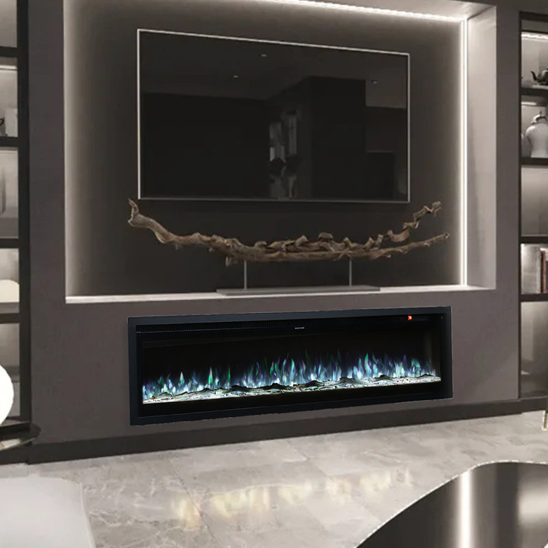 Belfry Heating 142.2cm W Black Electric Fireplace