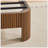 Full Extra Long(Twin XL) Size bed frame with storage headboard, built-in charging station, wavy curved lines design, silent operation, metal support, Natural-1532434734-1540918189