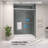60" X 75" Shower Door Double Sliding Semi-Frameless With Brushed Nickel & Nano Anti-Fog Easy-Clean Tempered Glass fro Bathroom-122040343