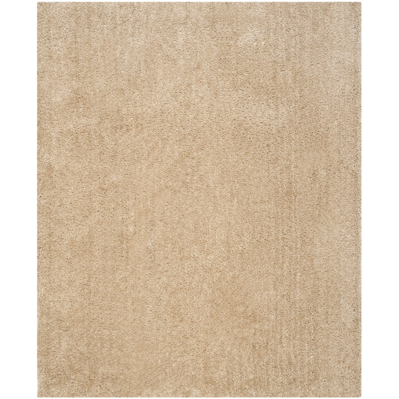 Tapis beige touffeté à la main, Rectangle 8 pi x 10 pi