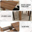 Table de salle à manger extensible 106 po pour petits espaces avec finition grain de bois-860647947
