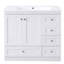 Meuble-lavabo sophistiqué avec rangement abondant et design élégant-488690745
