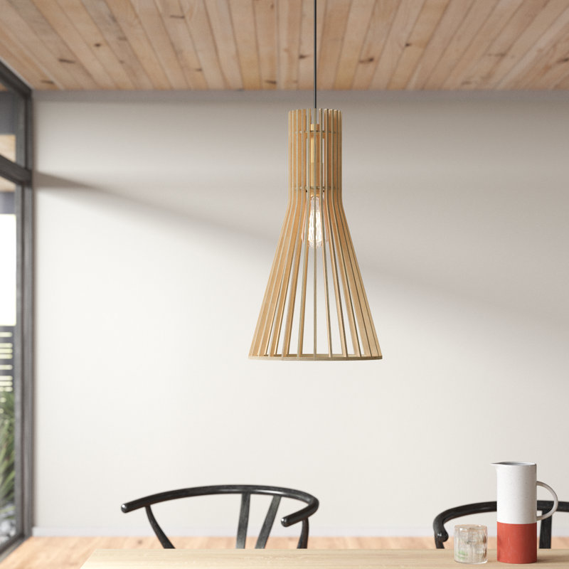 Luminaire suspendu conique à 1 lumière