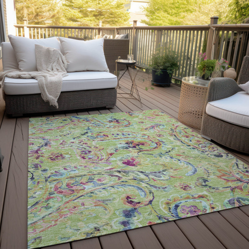 Tapis intérieur / extérieur Shovon avec envers antidérapant, Rectangle 9 pi x 12 pi