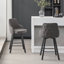 Tabouret de comptoir pivotant en lin rembourré avec dossier haut (ensemble de 3)-423412594-423412557-423412592