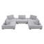 Canapé modulaire en tissu capitonné 5 pièces Saancer-1226510571