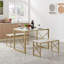 Ensemble de table de salle à manger Aithan 3 pièces 43,3 pouces avec bancs, ensemble de table de cuisine rustique pour petits espaces, ensemble de salle à manger de style campagne moderne avec banc pour cuisine et salle à manger-1501897655-1508542920