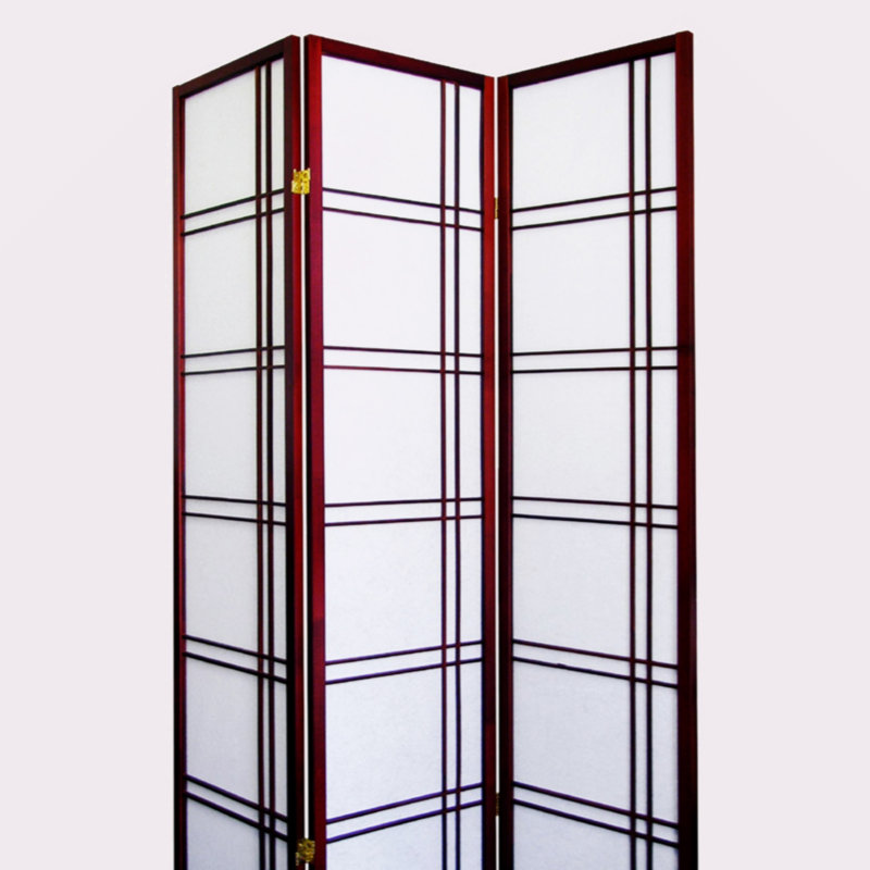 Cloison 70 "à 3 panneaux / cloison" Girard "avec finition, Cerisier