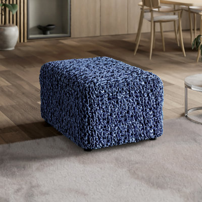 Stretchy Slipcover for Ottoman - Exclusive Design & Soft to Touch - Fuco Velvet Collection