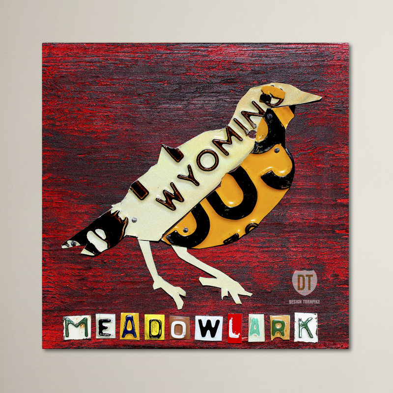 « wyoming meadowlark », impression sur toile tendue, H 14 po x l 14 po x P 2 po