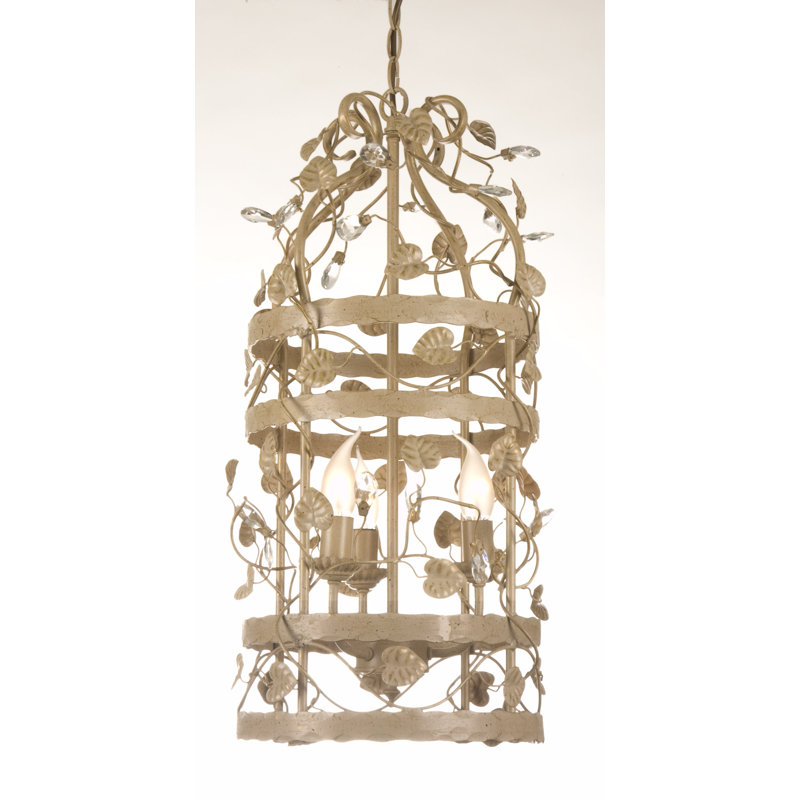 Clemmer 3 - Light Lantern Pendant, Beige and Gold