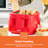 GEEPAS 4 Slice Toaster 6 Browning Levels with 2 Controls, Cancel Function 2 Removable Crumb Trays 1400W