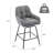 Balwant Upholstered Swivel Height Bar Stool with Metal Legs-984710028
