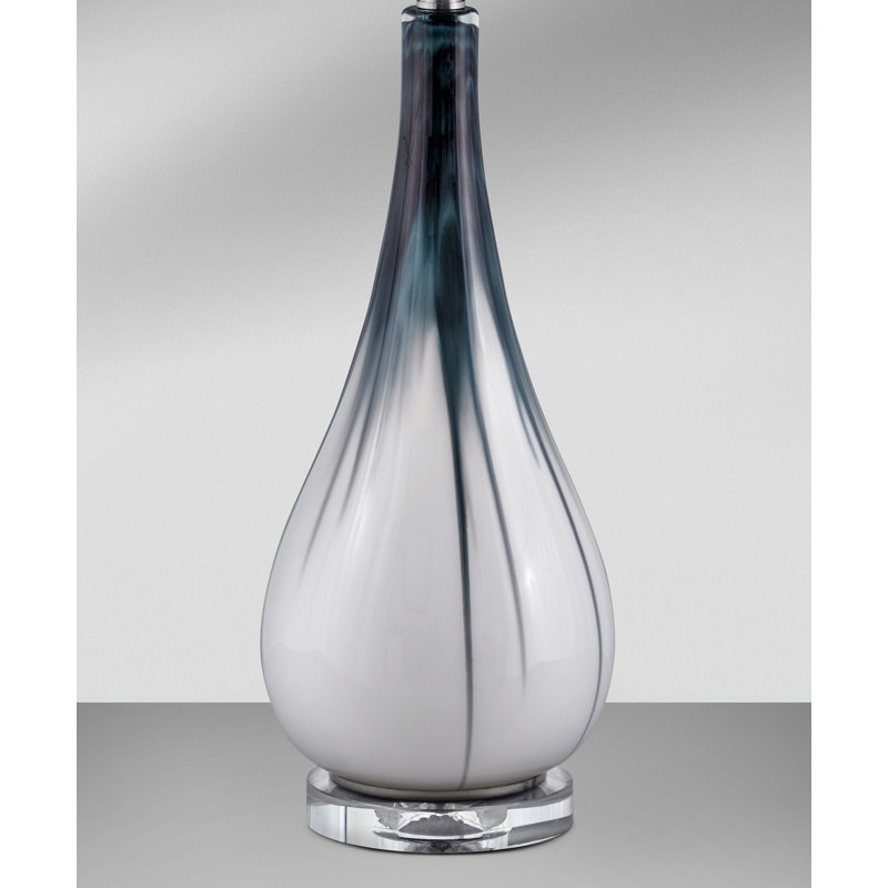 Tropea Glass Table Lamp, Blue/White
