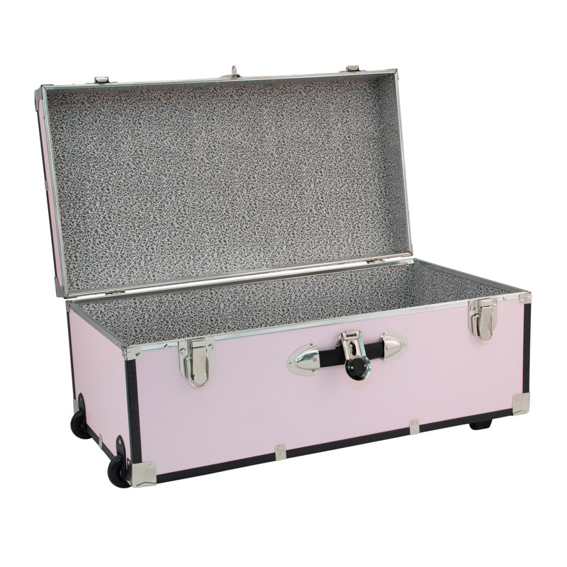 Lynne Manufactured Wood Camp Trunk / Footlocker, Blush