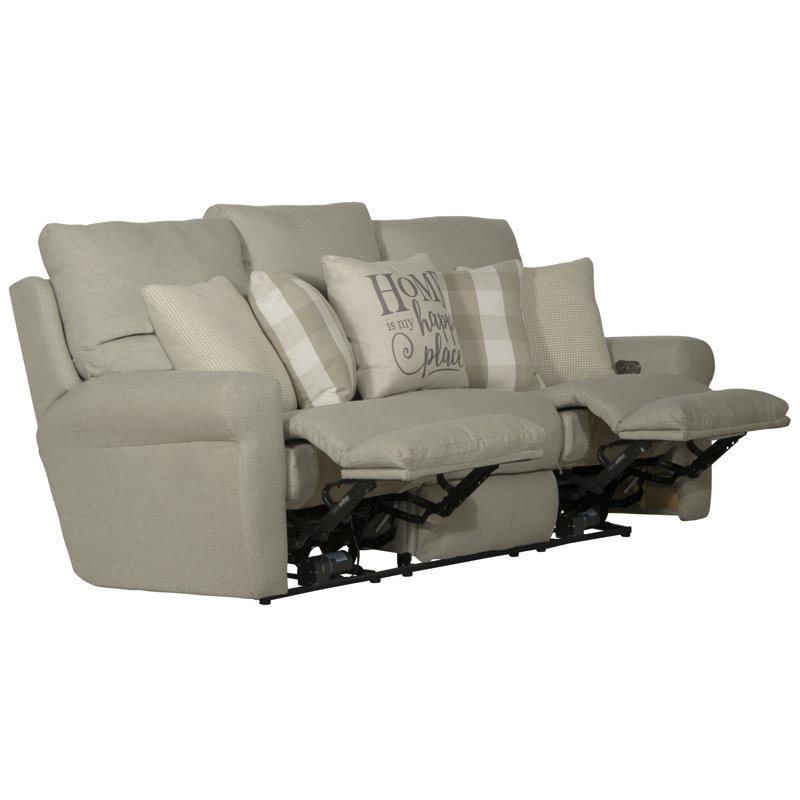 Canapé inclinable Aneeta, Beige, Électrique