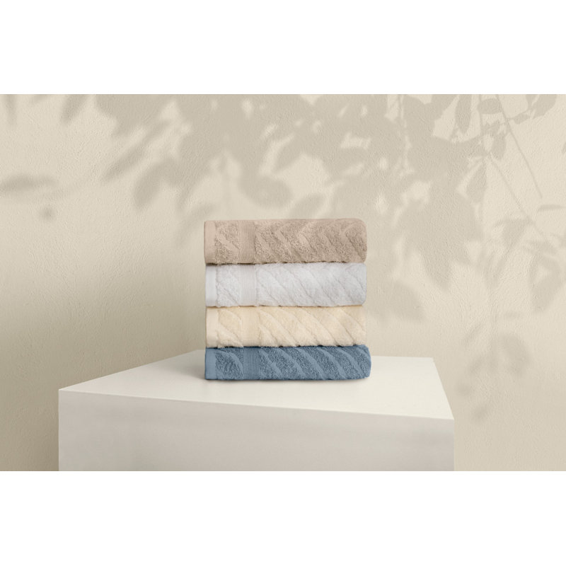 Ensemble de serviettes de toilette en coton de qualité supérieure (4 pièces) ultra-doux 17,7 po x 35,4 po | 100% coton, 500 g / m² pour un pouvoir absorbant luxueux | Lavable à la machine et à séchage rapide, parfait pour la maison, le spa et la sa