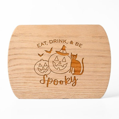 Eat Drink and Be Spooky Oval Cutting Board