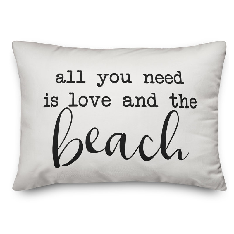  Outdoor Rectangular Pillow Cover & Insert, Off White/Black