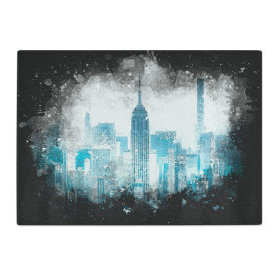 Tempered Glass Manhattan New York Skyline Chopping Board