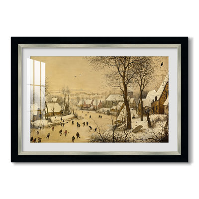 «Winter Landscape with Skaters and Bird Trap, 1565» par Bruegel l'Ancien, toile sur mesure