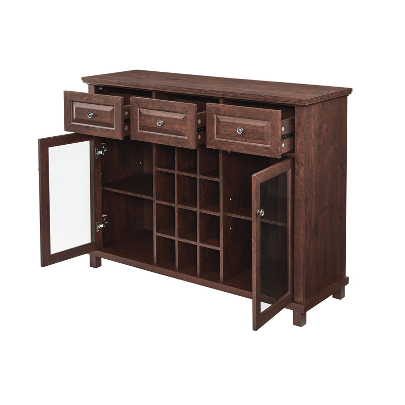 Jack 47.64" Glass Door Sideboard, Mahogany