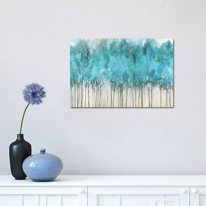 Teal Whisper by Allison Pearce - Wrapped Canvas Gallery-Wrapped Canvas Giclée, 30.48 cm H x 45.72 cm W