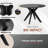 Xavion & Morven Mid-Century Solid Wood 5-Piece Dining Set, 48'' Round Table with Sculpted Splayed Legs & 4 Angular Back Stackable Chairs, Ebony Black-549513304