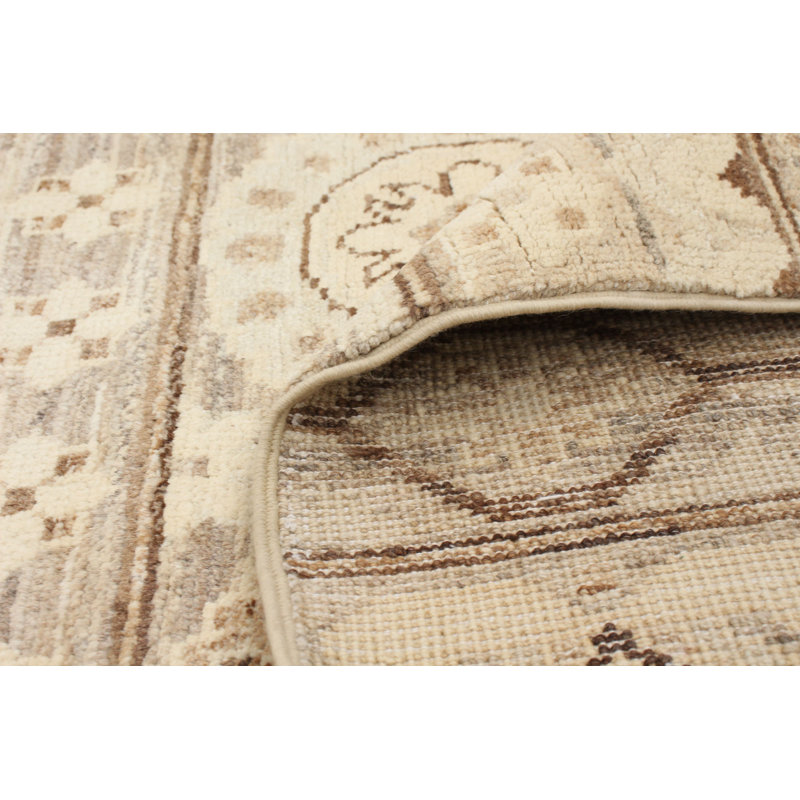 Tapis unique en laine noué à la main de style nouvel âge 18/20 pako 4 pi 2 po x 5 pi 11 po