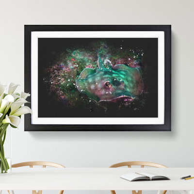 Sting Ray Paint Splash - Picture Frame Graphic Art