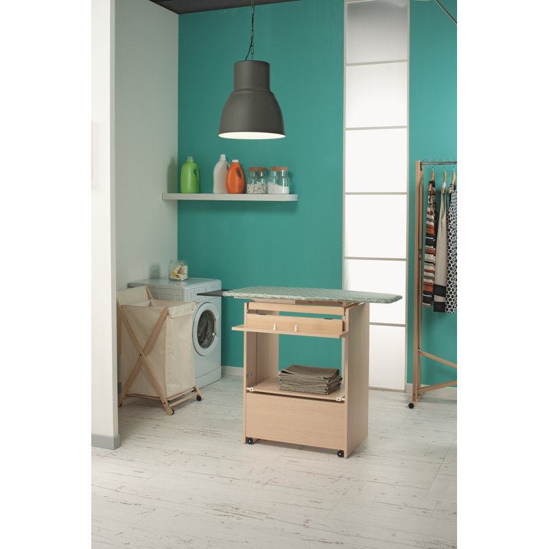 Wood Freestanding Ironing Board, Beige