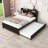 Wood Platform Bed with Trundle and Bookcase-2140958874-2140958821