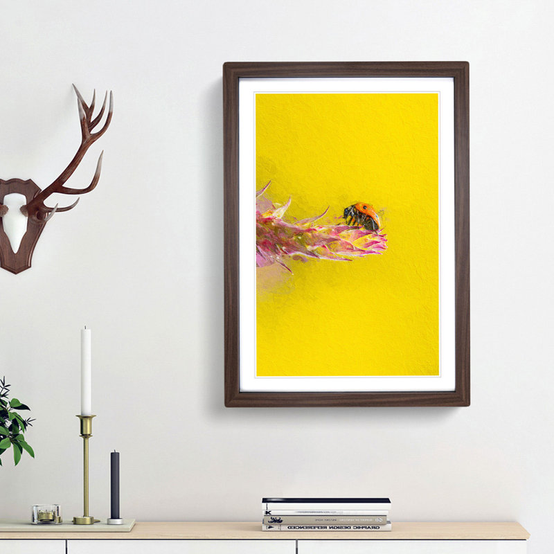 Ladybird - Picture Frame Painting Print, Walnut Framed, 65cm H x 48cm W x 2cm D