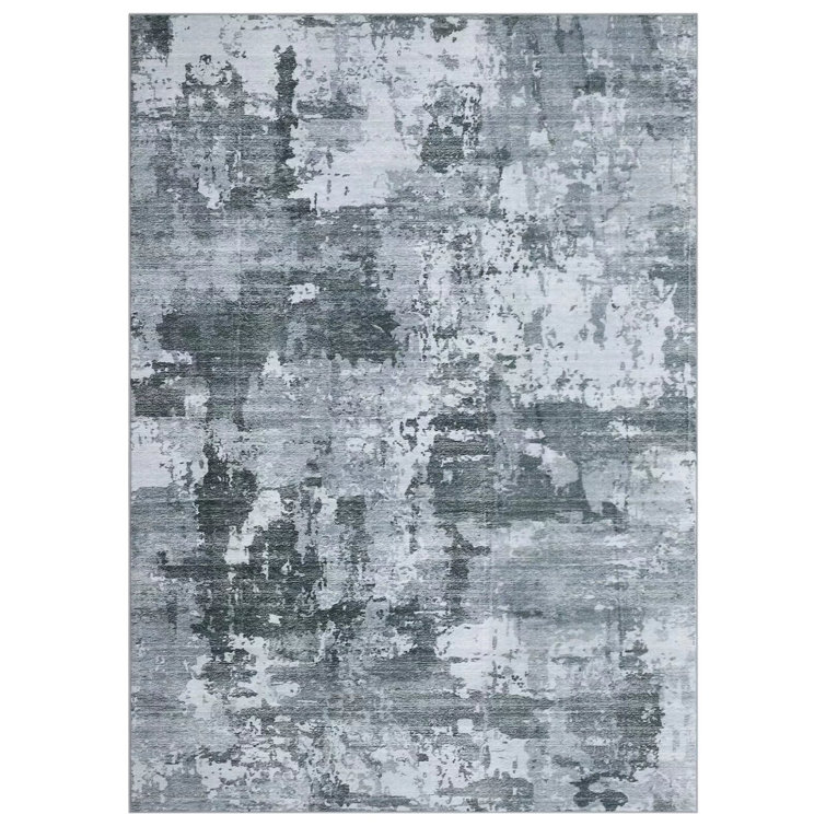 Washable Abstract Area Rugs for Living Room