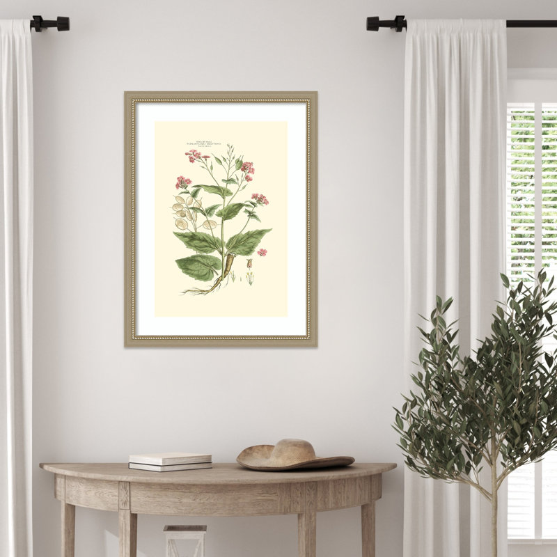 «Small Blush Pink Florals No. 7» par John Miller, reproduction d'art encadrée sur bois