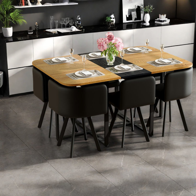 Ensembles de table de salle à manger moderne (doit inclure à la fois la table et la chaise), cuisine en MDF