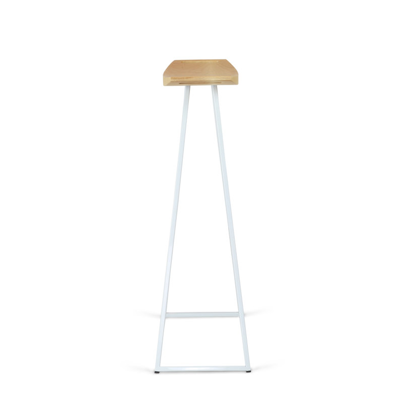 Tabouret de bar et de comptoir Robert, Érable, Blanc, Tabouret de bar (siège d'une hauteur de 30 po)