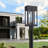 2 Light Black Large Outdoor Post Top Lantern With Brushed Nickel Candles And Clear Glass-189636724