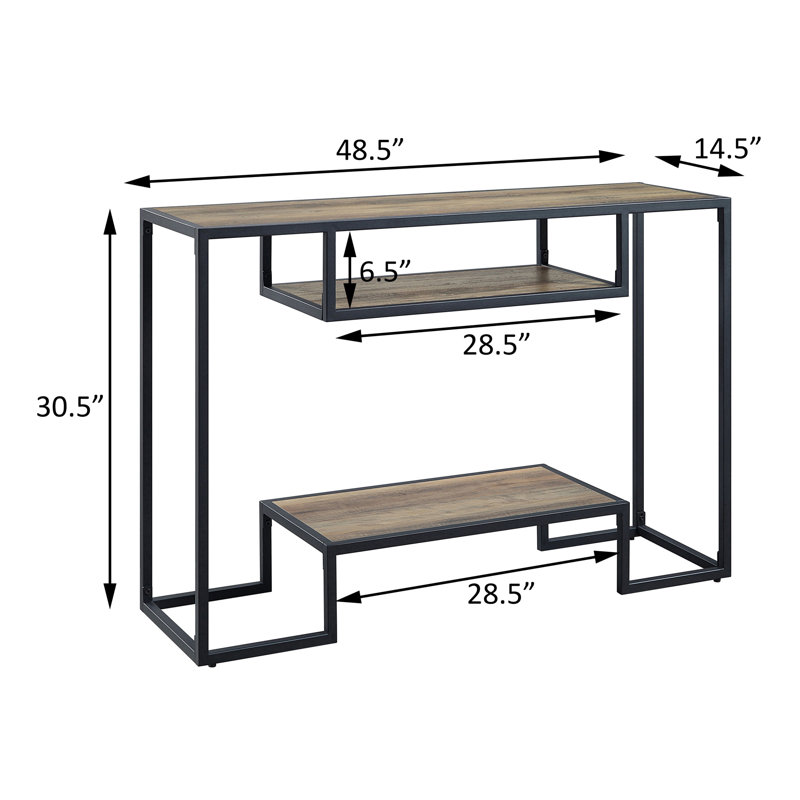 Console Table With 2 Shelves